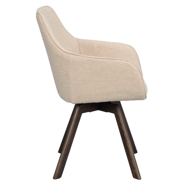 Rowico Alison swivel armchair light beige brown oak side kuva