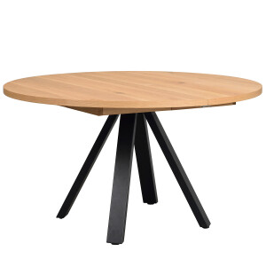 Rowico MADDOCK matbord Ø135-235 cm, ek/svart image