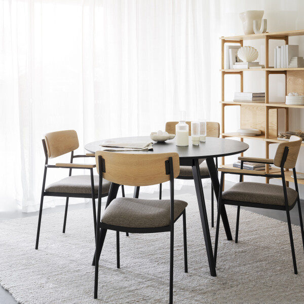 Rowico Maymont arm chair oak interior Yumi table image