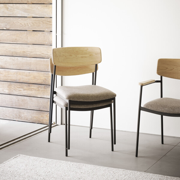 Rowico Maymont chair oak stackable image