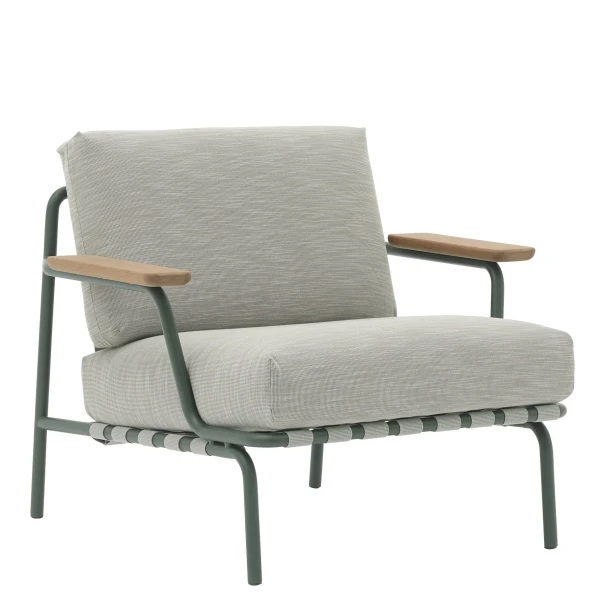 Settle lounge chair ribbed weave 2 dark green muuto image