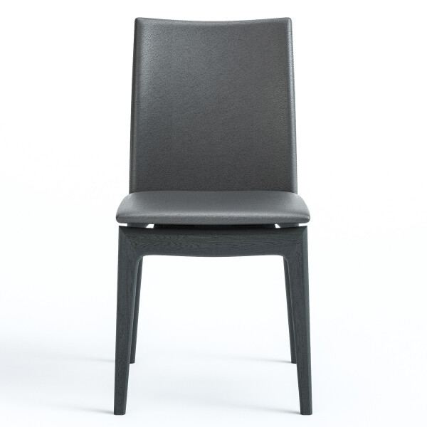 Skovby 63 black leather front kuva