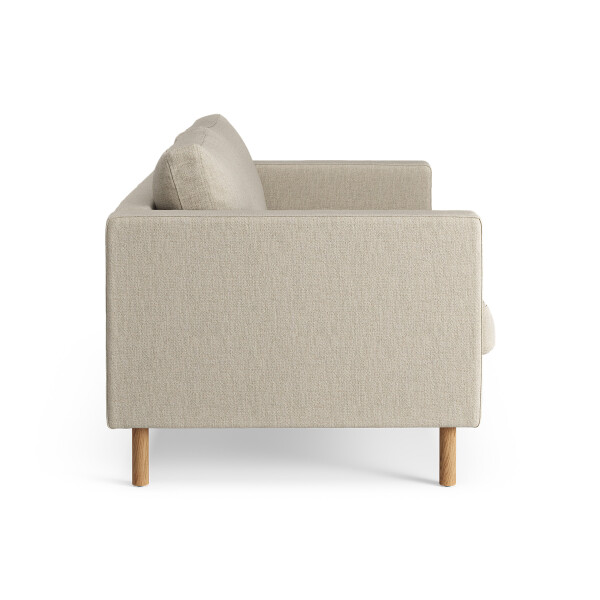 Solid 2 seat sofa SWEDESE Grain 202 Sand oiled oak side kuva