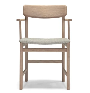 Stolab PAL käsinojatuoli tammi, valkoöljytty/beige kuva