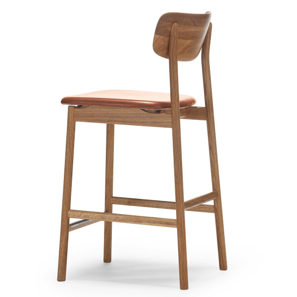 Stolab Prima Vista bar stool oak natural oil Elmotique VII 43807 cognac 0101 kuva