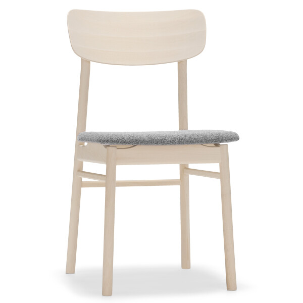 Stolab Prima Vista chair birch bright matt lacquer Kvadrat Hallingdal 65 130 medium grey 0101 kuva