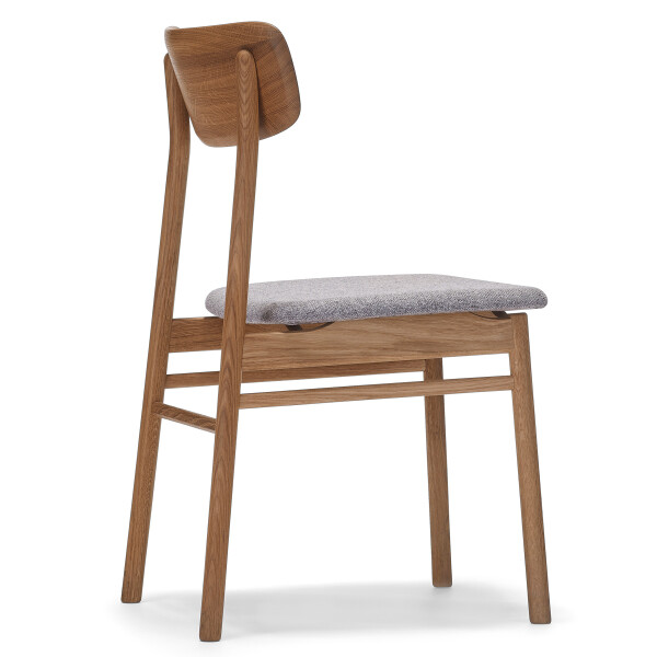 Stolab Prima Vista chair oak natural oil Kvadrat Hallingdal 65 130 medium grey 0101 kuva