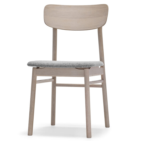 Stolab Prima Vista chair oak white oil Kvadrat Hallingdal 65 130 medium grey 0101 kuva