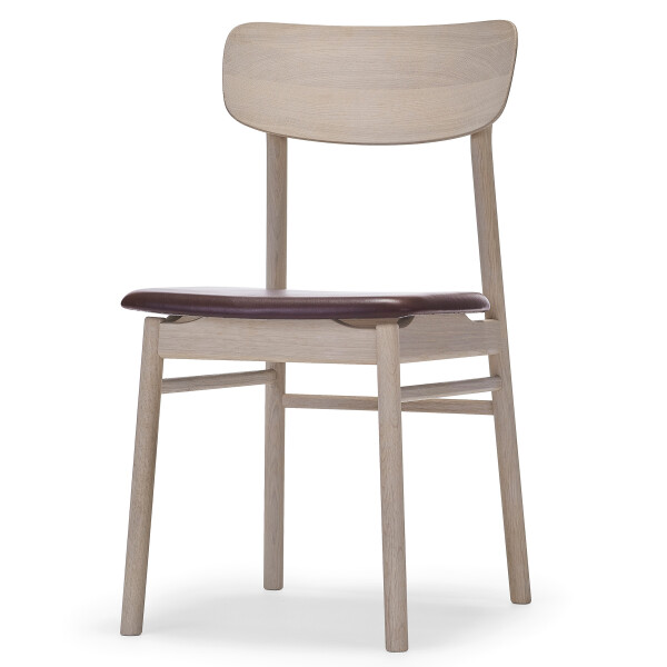 Stolab Prima Vista chair oak white oil dark brown image
