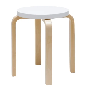 Artek PALL E60, vit/björk image