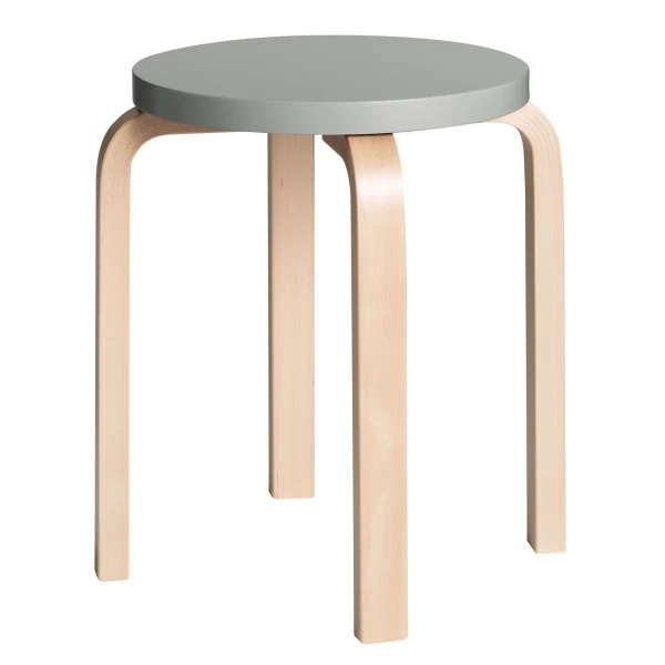 Stool E60 clear lacquer top grey master image
