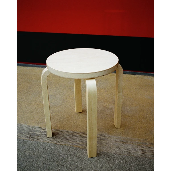 Stool E60 clear lacquer 3 image