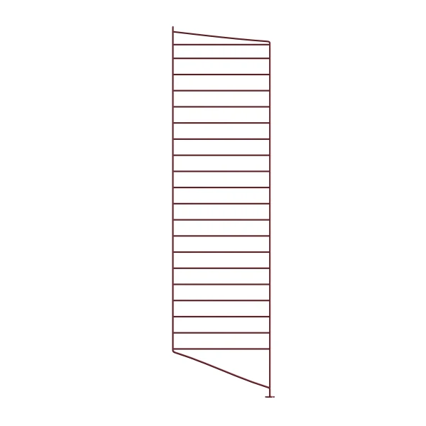 String System golvgavel 115x30 dark red kuva