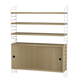 String LIVING ROOM yhdistelmä I, tammi/valkoinen kuva