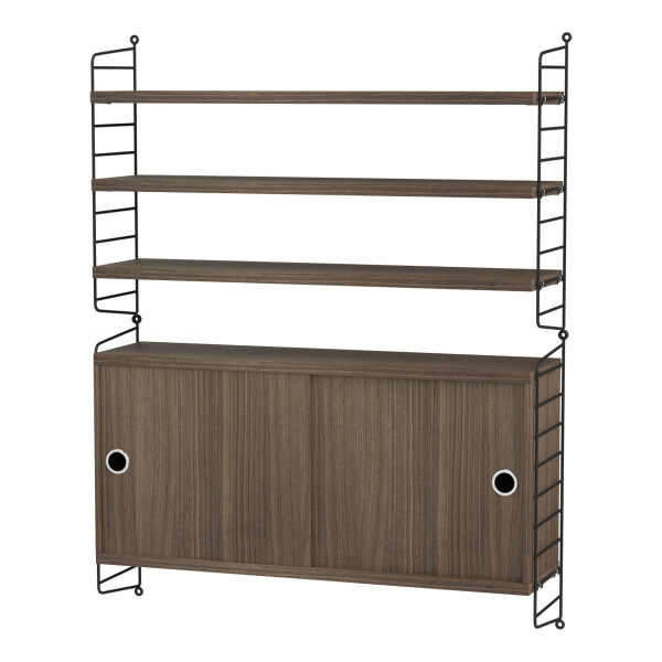 String bundle living room I walnut black kuva