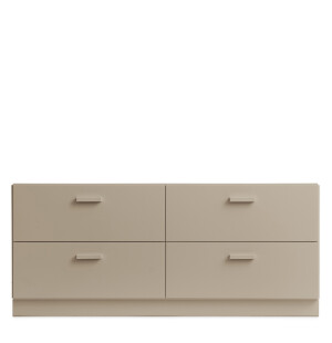 String RELIEF matala laatikosto sokkelilla, beige kuva