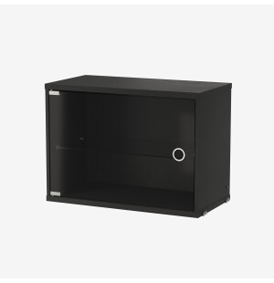 String SYSTEM vitriinikaappi 58x30, mustaksi petsattu saarni kuva