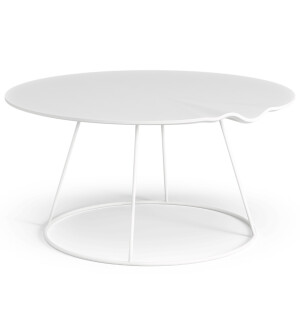 Swedese BREEZE sohvapöytä aallolla Ø80 cm, valkoinen kuva