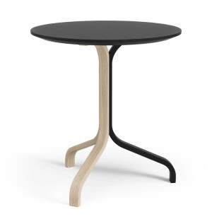 Swedese LAMINO DUALITY pöytä, musta lasitettu/valkotammi kuva