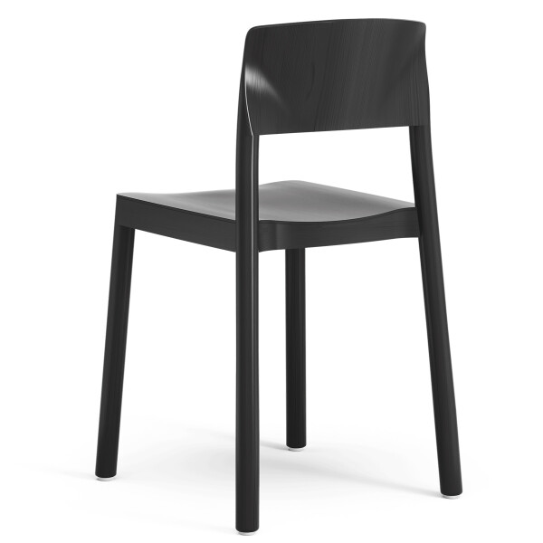 Swedese Grace Cafe Chair Ash Black lasered back image