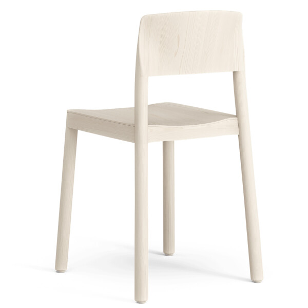 Swedese Grace Cafe Chair Ash White pigmented varnish back image