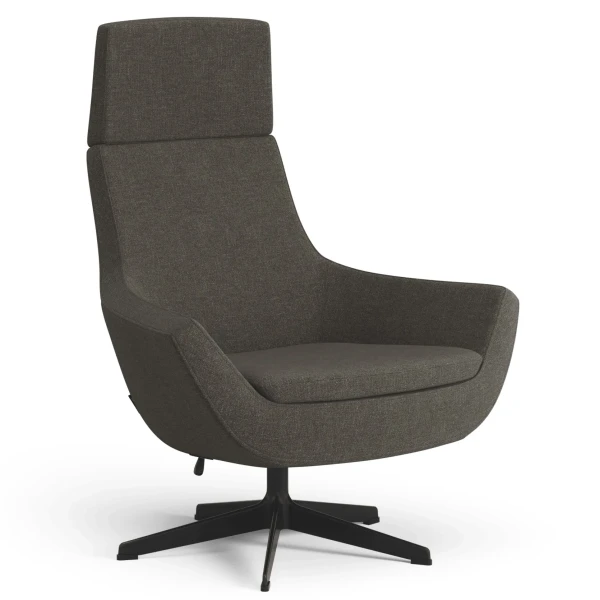 Swedese Happy swing swiwel chair high back Fabric Svensson Rami 3072 Brown image