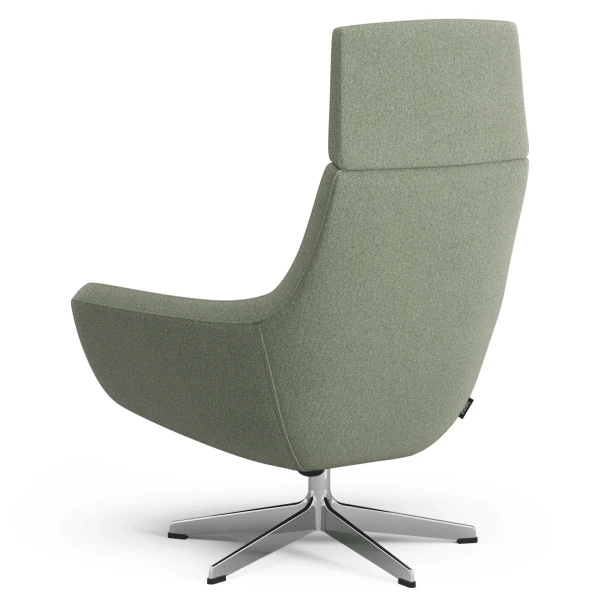 Swedese Happy swing swiwel chair high back back Fabric Camira Main Line Flax 09 Monument image