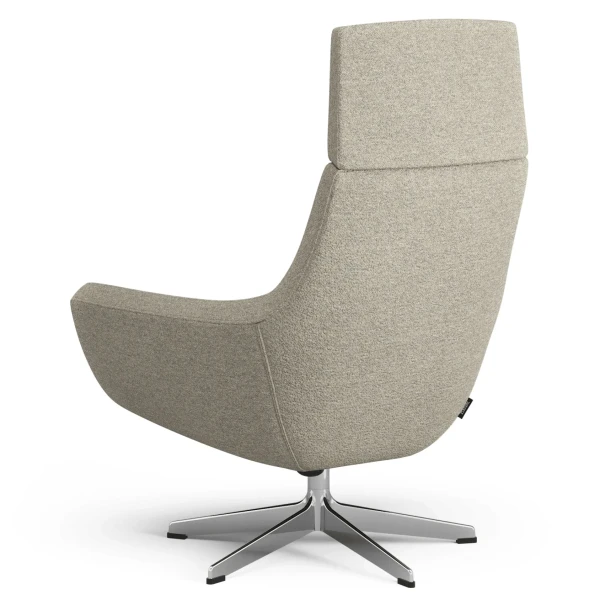 Swedese Happy swing swiwel chair high back back Fabric Nevotex Barnum 02 Sand image