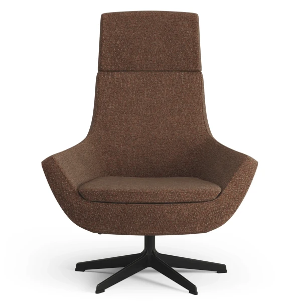 Swedese Happy swing swiwel chair high back front Fabric Gudbrandsdalen Amdal 580 Rust image