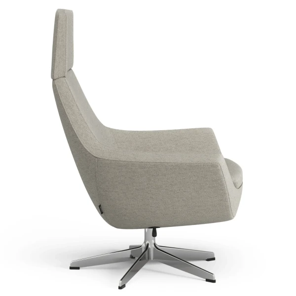 Swedese Happy swing swiwel chair high back side Fabric Gudbrandsdalen Amdal 325 Beige image