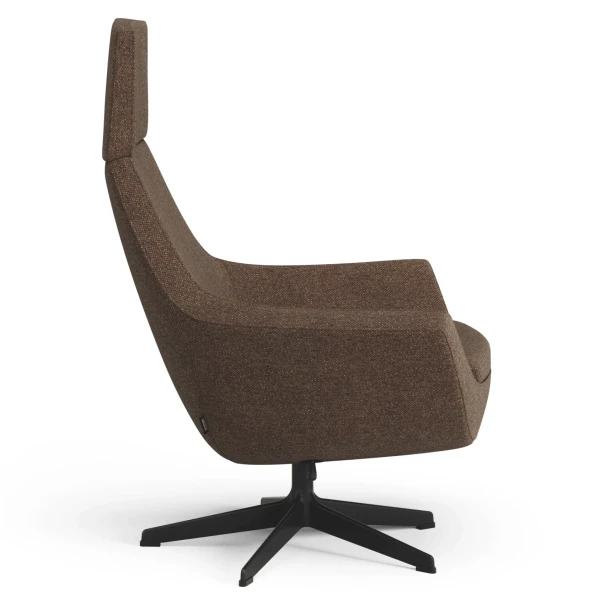 Swedese Happy swing swiwel chair high back side Fabric Gudbrandsdalen Amdal 580 Rust image