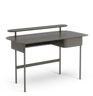 Swedese LUNA työpöytä laatikolla ja hyllyllä, harmaa kuva