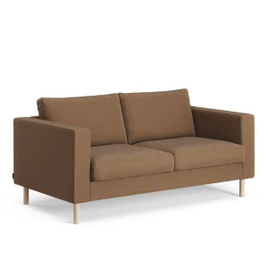 Swedese SOLID 2-istuttava sohva, Romo Linara 141 Chestnut/valkotammi kuva