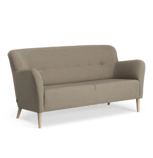 Swedese NOVA soffa 2-sits, Romo Linara 216 Doeskin/lackad ek image