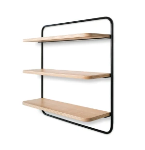 Tapio Anttila Collection SOPIVA seinähylly, vahattu tammi/musta kuva