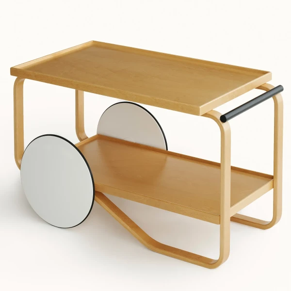 Tea Trolley 901 honey stained 2 kuva