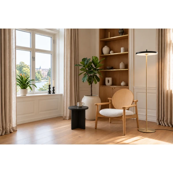 UMAGE Lifestyles Asteria Air Floor Brass Black Heiko Lounge Oak Heaven White kuva