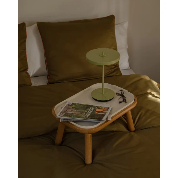 UMAGE lifestyle Asteria Move monochrome leaf Paff low table pearl white 1 image