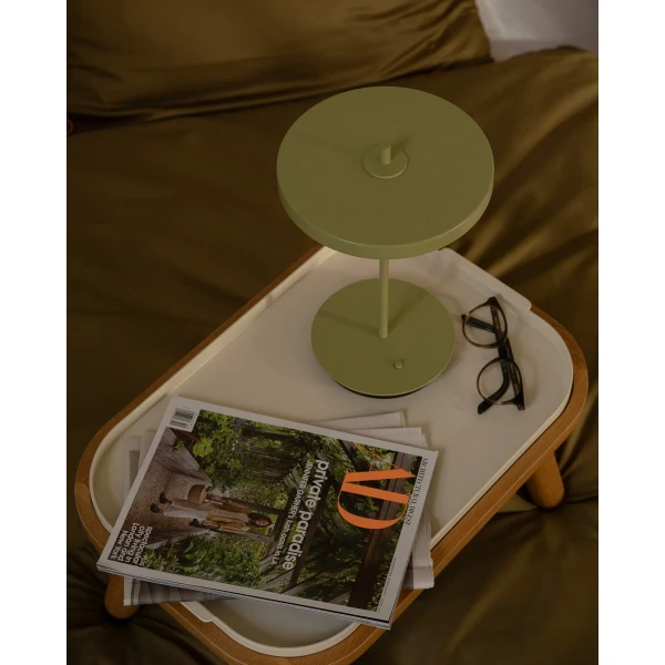 UMAGE lifestyle Asteria Move monochrome leaf Paff low table pearl white 2 image