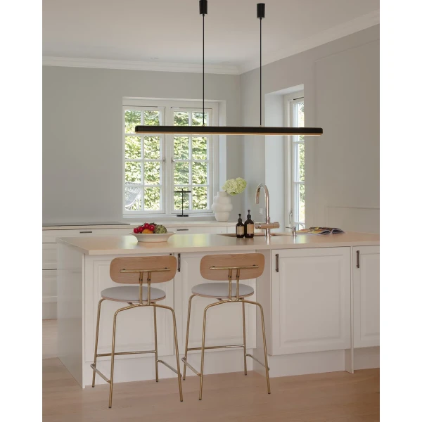 UMAGE lifestyle Hazel Branch 150 black brushed brass Curious counter stool oak brass sterling 1 image