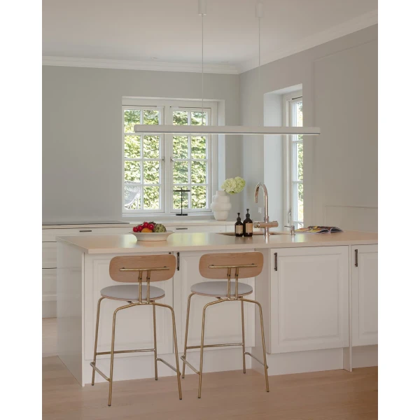 UMAGE lifestyle Hazel Branch 150 white brushed steel Curious counter stool oak brass sterling 1 image