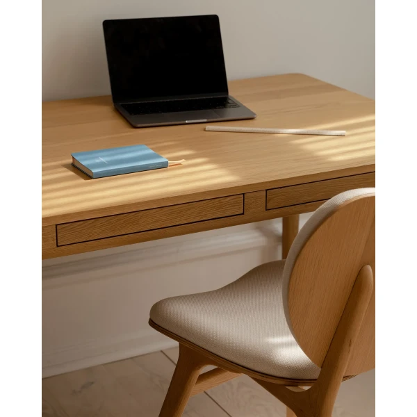 UMAGE lifestyle HeartnSoul desk oak A Conversation Piece dining chair white sands 4 image