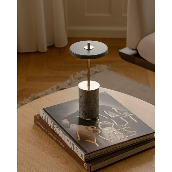 UMAGE lifestyle Together smooth square 60 tall oak Asteria Move Mini grey marble steel 2 kuva