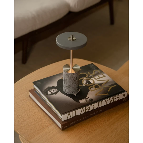 UMAGE lifestyle Together smooth square 60 tall oak Asteria Move Mini grey marble steel 3 kuva