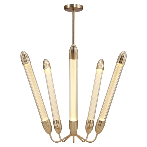 UMAGE packshot 2202 Lemon Squeeze ceiling lamp long penta plated brass 1 kuva