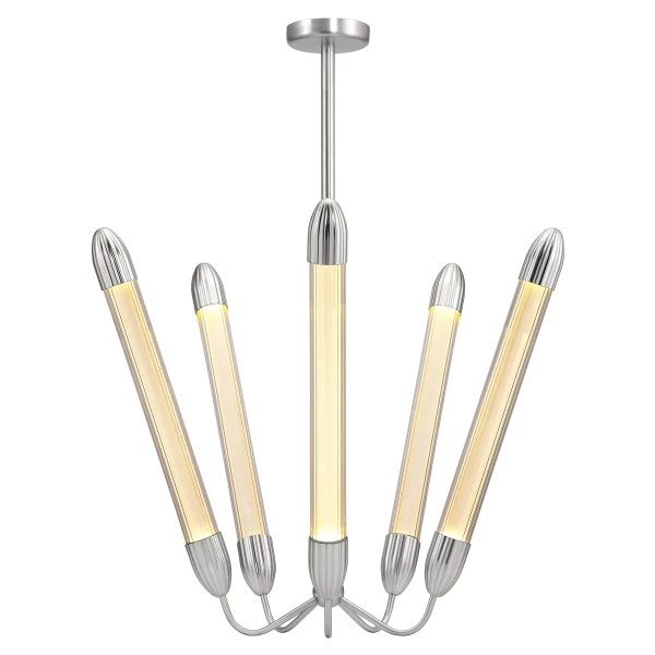 UMAGE packshot 2529 Lemon Squeeze ceiling lamp long penta polished steel 2 kuva