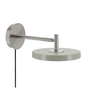 Umage ASTERIA WALL SHORT seinävalaisin, steel/nuance olive kuva