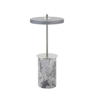 Umage ASTERIA MOVE MINI pöytävalaisin, grey marble/steel kuva