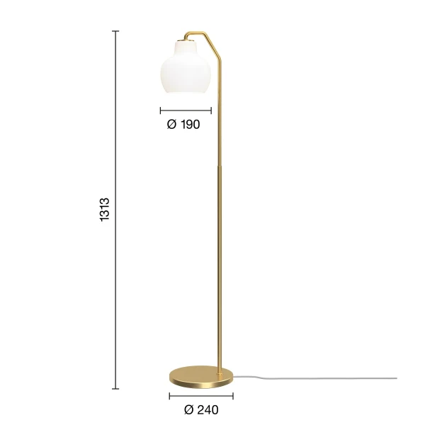 VL Ring Crown Floor Lamp EU Measurement kuva