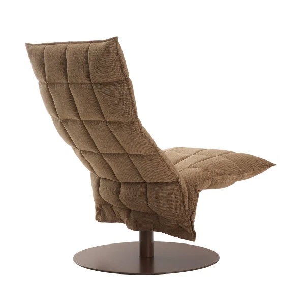 Woodnotes Narrow Swivel k chair upholstery and base plate Brick back image